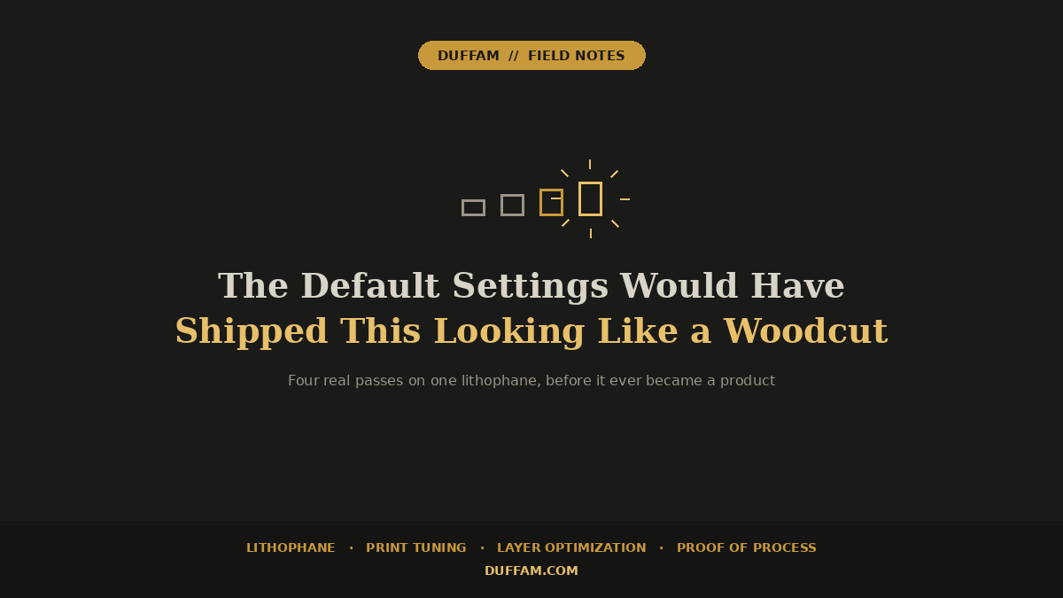 The Default Settings Would Have Shipped This Looking Like a Woodcut