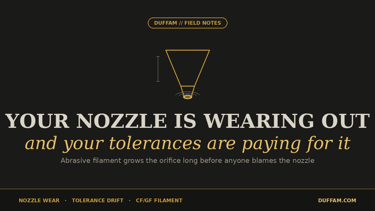 Your Nozzle Is Wearing Out — And Your Tolerances Are Paying For It